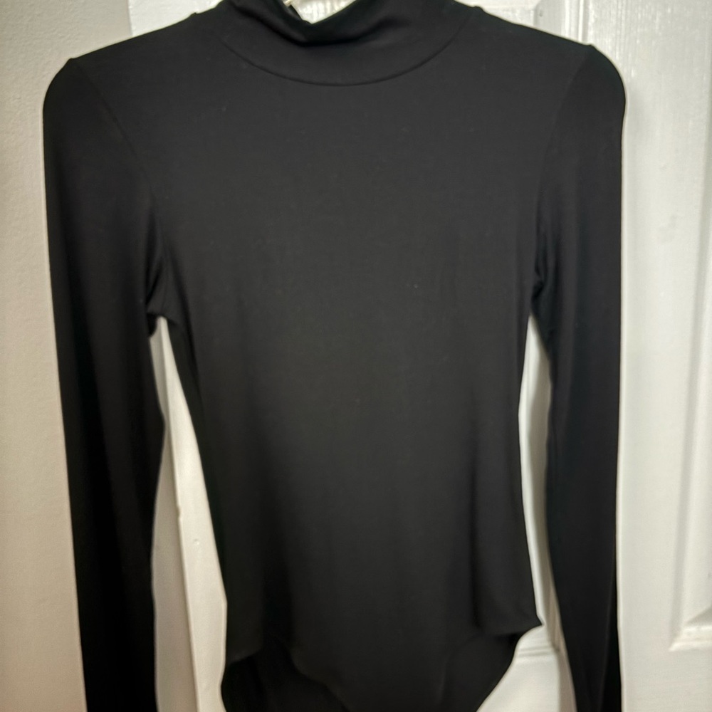 Black Long Sleeve Turtleneck Bodysuit